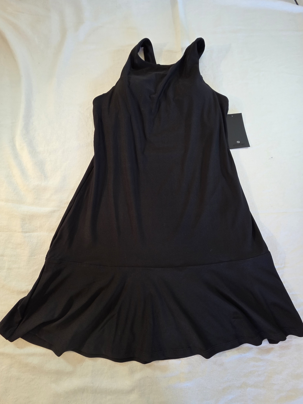 Athletic Dress By Ectonic Black Racerback Flared Hem Women's Dress